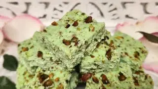 Easy PISTACHIO BARFI  with out the Sugar Syrup