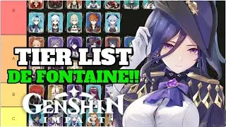 TIER LIST DE FONTAINE!!! GENSHIN IMPACT