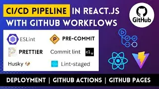 CI/CD Pipeline in React.js Project with Github Workflows using Eslint Prettier Pre-commit and Husky