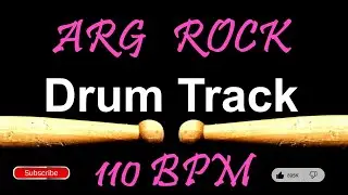 Arg Rock Drum Track - 110 BPM, Drum Beats for Bass Guitar, Instrumental Isolated Drums Beat 🥁 334