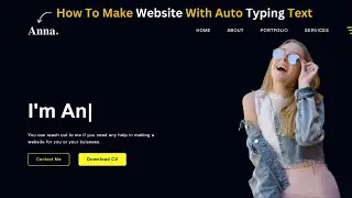 How To Make Website With Auto Typing Text Effect Using HTML CSS JavaScript