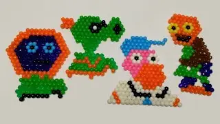 MAGIC AQUA BEADS | MOSAIC PLANTS VS ZOMBIES (game board Aquabeads)