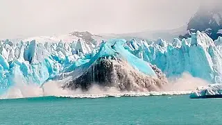 GIANT Iceberg 'Shooter' Triggered By Glacier Calving [4K]