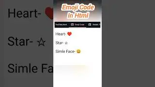 How To Add Symbols In HTML | HTML Symbols Tags 