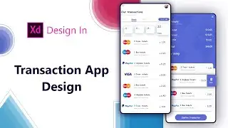 Bank transaction app design using Adobe XD | Mobile App Design | User Experience Design |