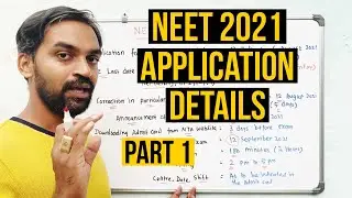 NEET 2021 Application procedure | Part 1