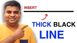 How to Insert Thick Black Line In Word