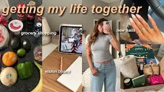 GETTING MY LIFE TOGETHER! *productive vlog* (goals, grocery shop, cleaning, new nails, + more!)