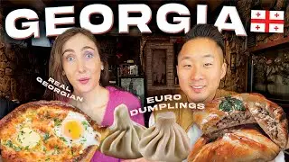 MASSIVE Georgian Food Tour w/ Model (Euro Soup Dumplings?)