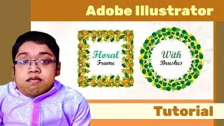 Floral Frame with Brushes in Adobe Illustrator । Floral Frame । Munna's Chapter