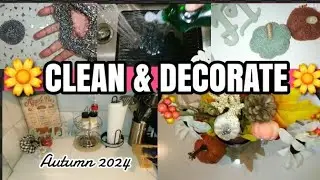 Awesome Autumn Fall  2024 affordable decorating ideas| Kitchen clean with me *Dollar Tree inspired