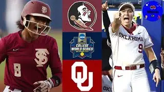 #10 Florida State vs #1 Oklahoma Highlights | WCWS Finals Game 1 | 2021 College Softball Highlights