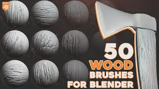 Blender Wood Brushes vol.2 Sculpting wood in Blender.