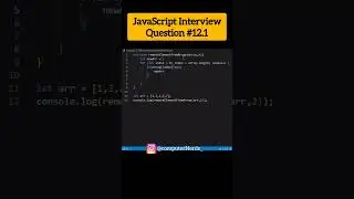 12.1 JavaScript Interview Question in hindi | Remove specific element from array using loop