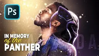 In Memory of Chadwick Boseman | Black Panther Tribute (Photoshop Poster Art)