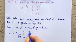 |Finding Eigenvectors And Bases For Eigenspaces| In Urdu / Hindi