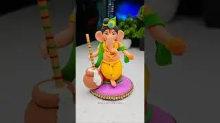 Ganpati ji idol making with clay 🪷 Eco friendly Ganesha making 🙏🏻 Ganpati bappa morya 