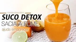 SUCO DETOX - CENOURA, MAÇÃ E LIMÃO - sacia a fome e ajuda emagrecer