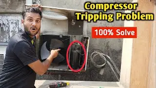 Ac compressor hit up and tripping problem solve | Split ac compressor tripping problem