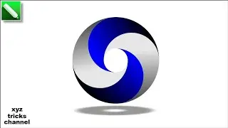 3D swirl logo design in Coreldraw | learn Coreldraw for beginners | Coreldraw 3D designing 