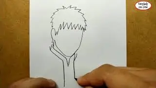 VERY EASY , How to draw naruto , manga from japan / learn drawing academy