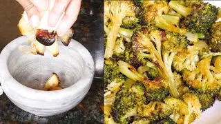 Roasted Broccoli with Garlic Dressing