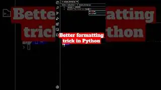 Better formatting trick in Python #pythonprogramming #codingtips