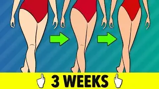 3 Week Thigh Fat Burning Exercises at Home - Tone and slim