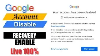 How To Recover Disabled Google & Gmail Account 100% | Disable Gmail Account Recovery (2023)