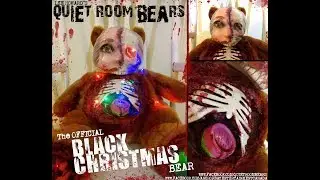 Quiet Room Bears: Black Christmas Inspired Teddy Bear