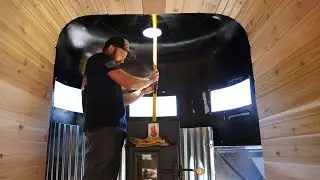 Sauna Trailer Step 39: Double-Walled Chimney Install