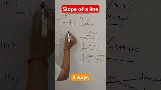 4 ways for finding slope of a line | Straight lines | class 11 #shorts #short