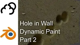 Dynamic Paint Blender Tutorial - Bullet Hole in Wall  Part 2