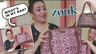 What's In my Bag Ft. Zouk  Bag Review 👜| 100% Vegan Cruelty Free | My Experience| Handcrafted in 🇮🇳