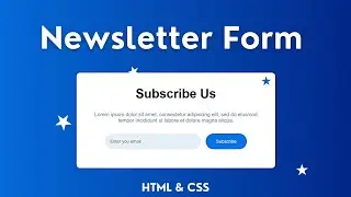 Create Minimalistic Newsletter Form with HTML & CSS | Responsive | Frontenddude