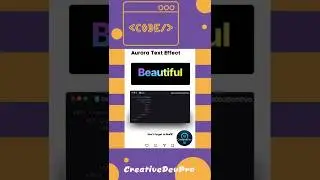 Make Your CSS Text GLOW With This Amazing Aurora Effect! #webdesign  #textanimation