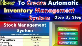 Inventory Management Stoftware in excel|inventory management system|stock management in excel|stock