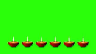 Green Screen Candle Flame 