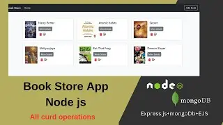 BookStore application using node js,express.js and mongoDB | node js project