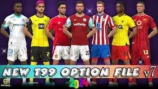 PES 17 NEW T99 PATCH 16.1 OPTION FILE V7