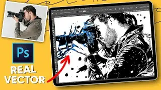 How to Vector an Image in Photoshop (Raster to Vector) - Photoshop Tutorial