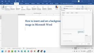 How to insert and set a background image in Microsoft Word