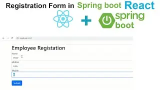 Registration Form in Spring boot with React