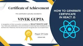 How to Generate Certificate in React JS || React JS Tutorial 2024