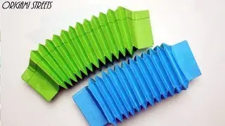 How to make an accordion out of paper. Origami toy accordion.