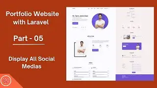 Portfolio Website App | Display all Social Media section : Laravel 12
