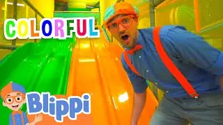 Blippi Learns Colors At The Indoor Play Place! | Educational Videos for Kids