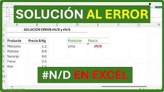 SOLUCIÓN al ERROR #N/D en Excel