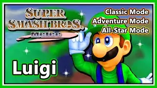 Super Smash Bros. Melee - Classic, Adventure & All-Star Mode | Luigi (Hard/Normal)