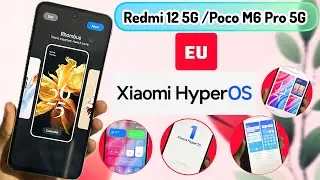 install Xiaomi Eu Hyper OS  On  Redmi 12 5G/Poco M6 Pro 5G😍Add Blur Control Centre | Must Try Now😍